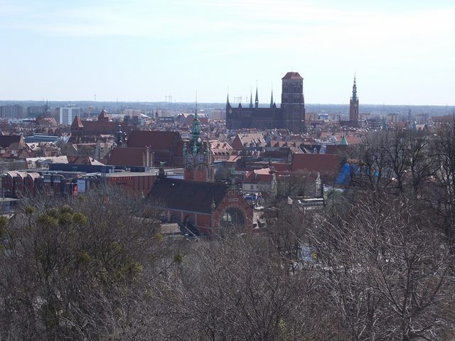 Widok na stary Gdańsk z Góry Gradowej